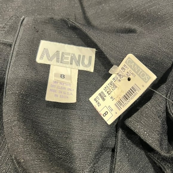 MENU NWT Vintage Black & White Short Sleeve Dress Size 8 - Picture 10 of 10